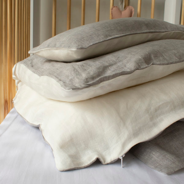 CUBRE PLUMON LINO REVERSIBLE KIDS GRIS image 2