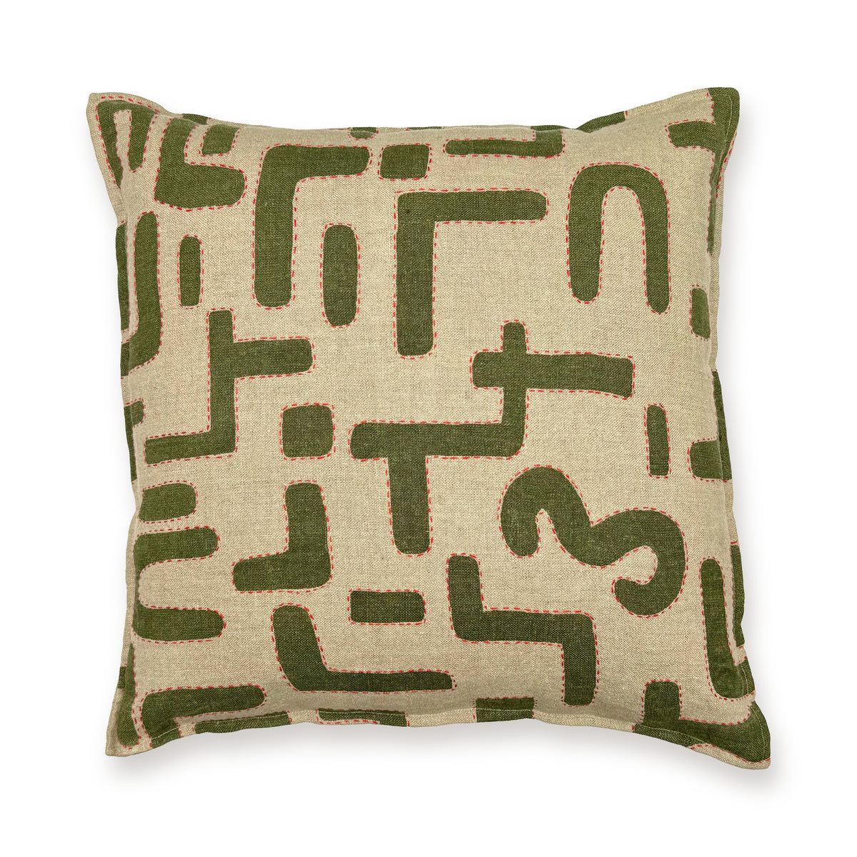 Cojin Gad Kantha Verde