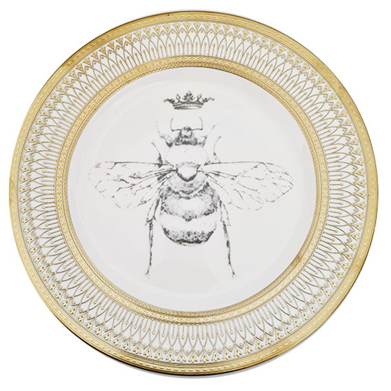 PLATO FONDO ABEJA ORO image 1