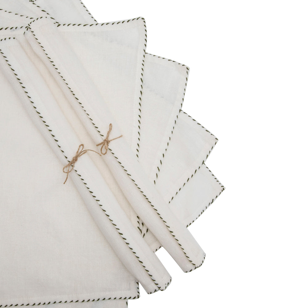SET SERVILLETAS LINO image 0
