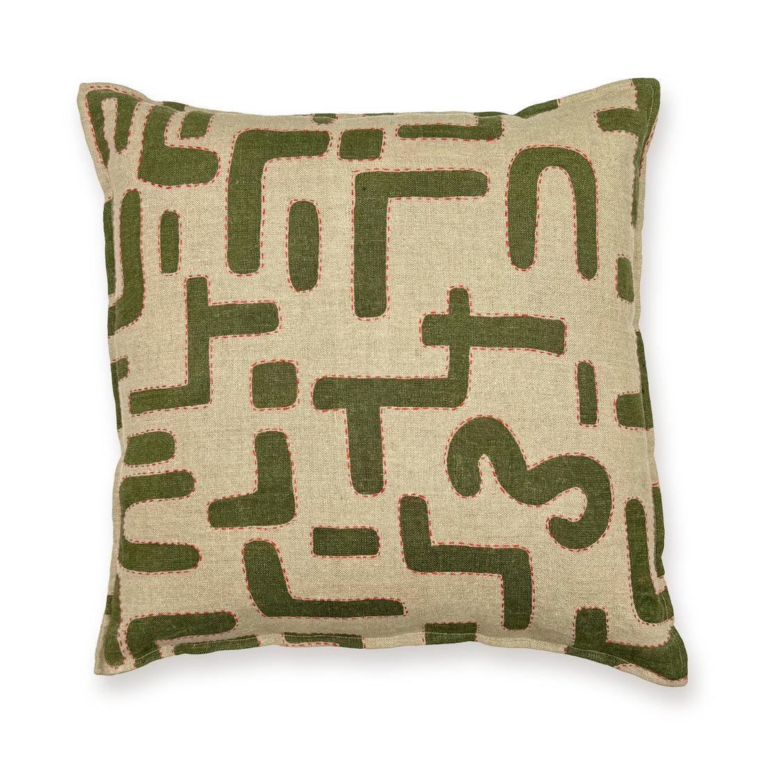 Cojin Gad Kantha Verde