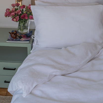 Set Cubre Plumón Lino Reversible White