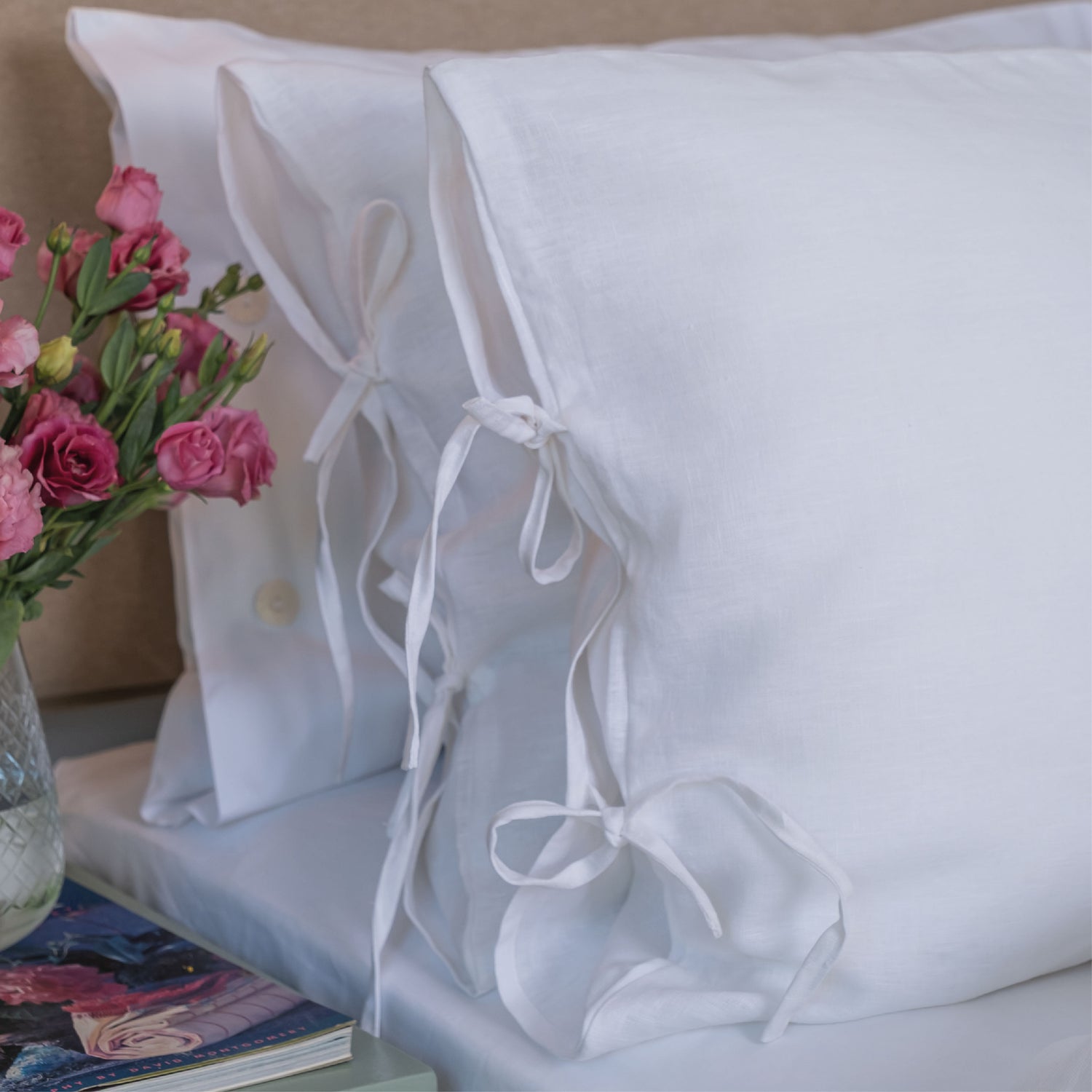 Set Cubre Plumón Lino Reversible White