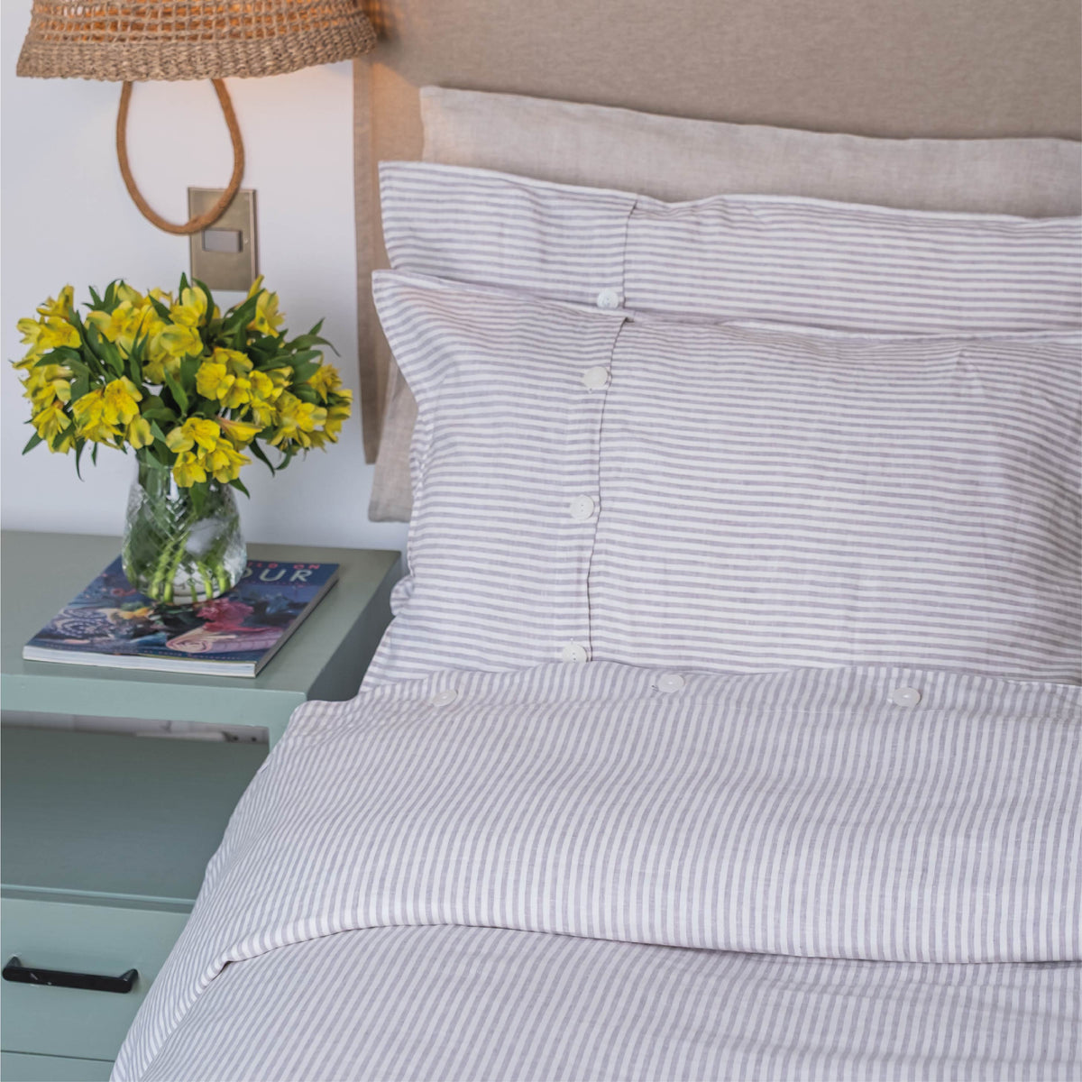 Cubre Plumón Lino Stripe - 1.5 Plazas