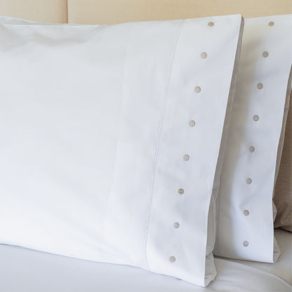 Juego de Sábanas Palace Blanco Beige