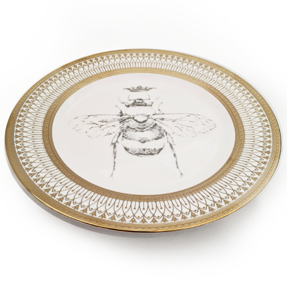 PLATO FONDO ABEJA ORO image 0
